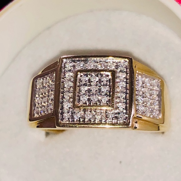 10k Solid Gold Genuine Real Diamond ring Free appraisal & posh authenticate incl - Picture 4 of 9